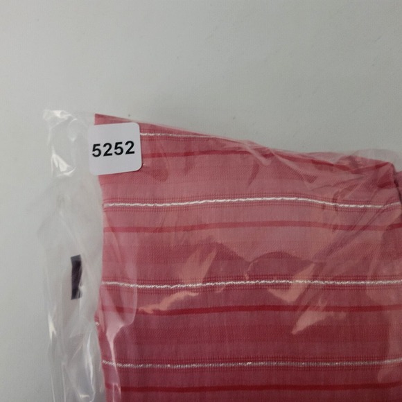 St. John's Bay Womens Shirt Small Top Pink Red Striped Long Sleeve Button Down - Picture 11 of 11